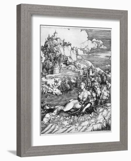 A Sea Monster Bearing Away a Princess, 1500-Albrecht Durer-Framed Giclee Print