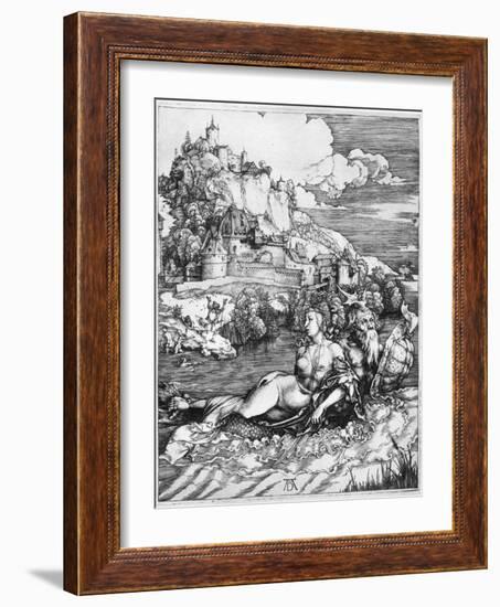 A Sea Monster Bearing Away a Princess, 1500-Albrecht Durer-Framed Giclee Print