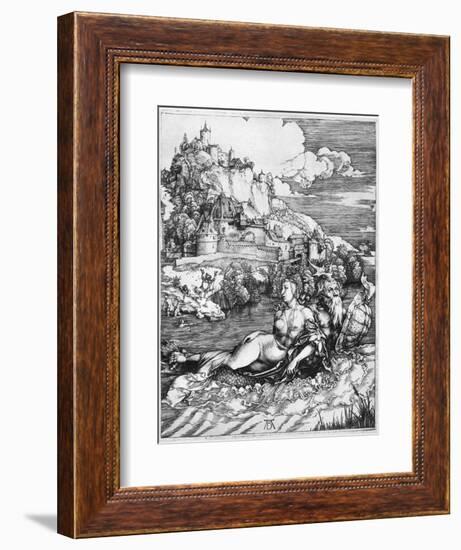 A Sea Monster Bearing Away a Princess, 1500-Albrecht Durer-Framed Giclee Print