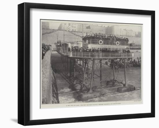 A Sea-Trip by Rail, the New Electric Railway Between Brighton and Rottingdean-null-Framed Giclee Print