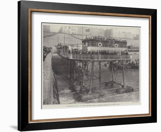 A Sea-Trip by Rail, the New Electric Railway Between Brighton and Rottingdean-null-Framed Giclee Print