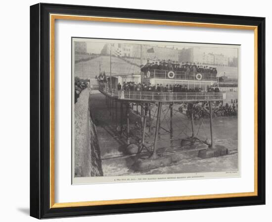 A Sea-Trip by Rail, the New Electric Railway Between Brighton and Rottingdean-null-Framed Giclee Print