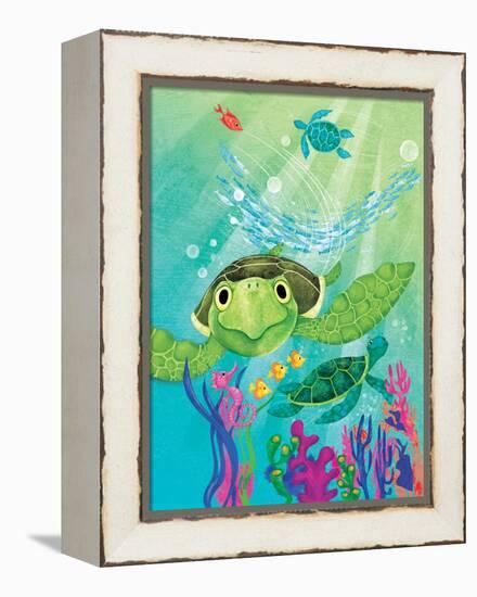 A Sea Turtle Rescue - Jack & Jill-Elisa Chavarri-Framed Premier Image Canvas