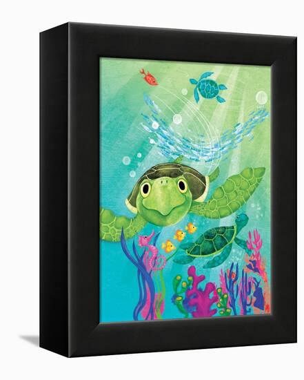 A Sea Turtle Rescue - Jack & Jill-Elisa Chavarri-Framed Premier Image Canvas