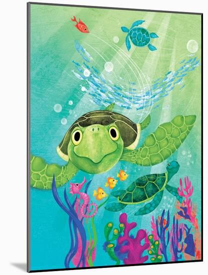 A Sea Turtle Rescue - Jack & Jill-Elisa Chavarri-Mounted Giclee Print