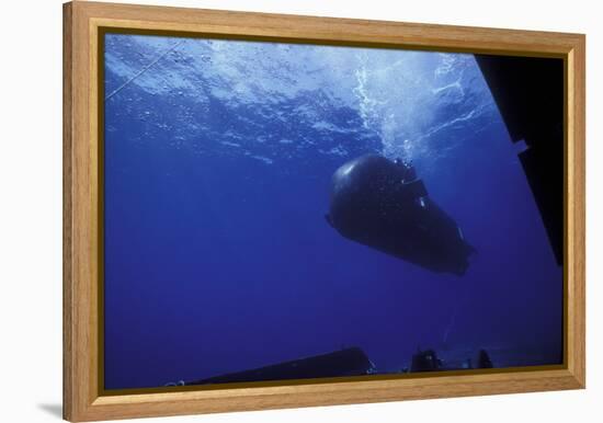 A Seal Delivery Vehicle Drives by the Dry Deck Shelter Outer Hangar Door-Stocktrek Images-Framed Premier Image Canvas