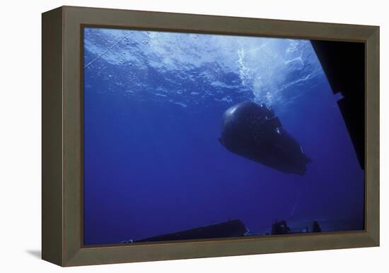 A Seal Delivery Vehicle Drives by the Dry Deck Shelter Outer Hangar Door-Stocktrek Images-Framed Premier Image Canvas