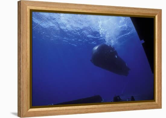 A Seal Delivery Vehicle Drives by the Dry Deck Shelter Outer Hangar Door-Stocktrek Images-Framed Premier Image Canvas