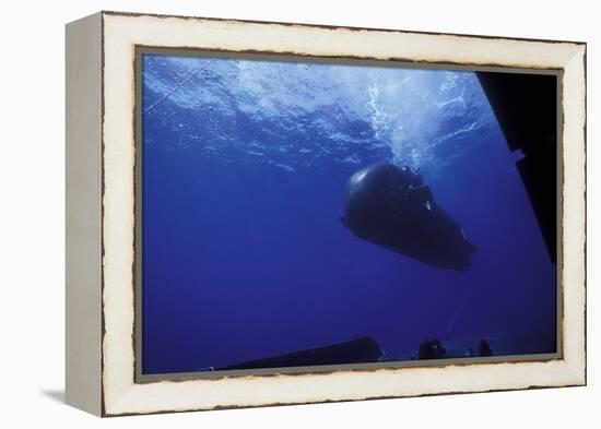 A Seal Delivery Vehicle Drives by the Dry Deck Shelter Outer Hangar Door-Stocktrek Images-Framed Premier Image Canvas