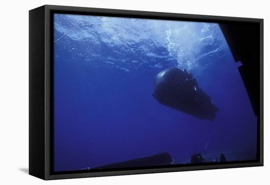 A Seal Delivery Vehicle Drives by the Dry Deck Shelter Outer Hangar Door-Stocktrek Images-Framed Premier Image Canvas