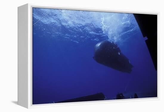 A Seal Delivery Vehicle Drives by the Dry Deck Shelter Outer Hangar Door-Stocktrek Images-Framed Premier Image Canvas