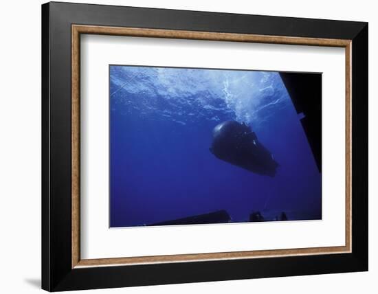 A Seal Delivery Vehicle Drives by the Dry Deck Shelter Outer Hangar Door-Stocktrek Images-Framed Photographic Print