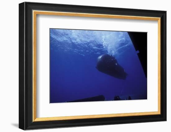 A Seal Delivery Vehicle Drives by the Dry Deck Shelter Outer Hangar Door-Stocktrek Images-Framed Photographic Print