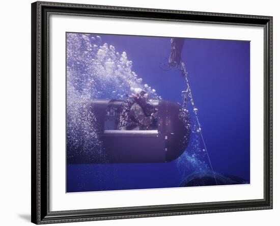 A Seal Delivery Vehicle on Tether with a Buoy Recovery Line-Stocktrek Images-Framed Photographic Print