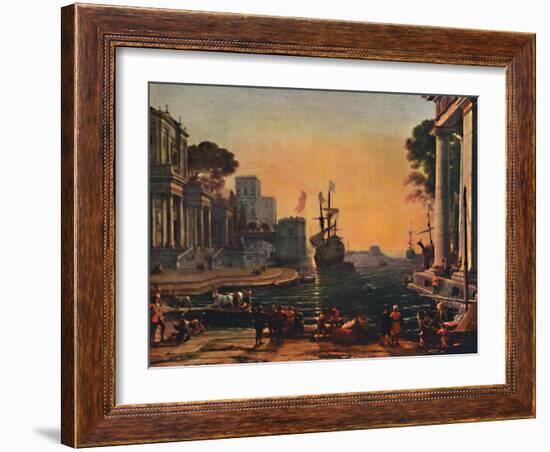 'A Seaport (Vue d'un Port de Mer: Effet de Brume)', 17th century, (1911)-Claude Lorrain-Framed Giclee Print