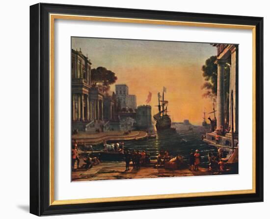 'A Seaport (Vue d'un Port de Mer: Effet de Brume)', 17th century, (1911)-Claude Lorrain-Framed Giclee Print