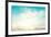 A Seascape Abstract Beach Background. Panning Motion Blur and Bokeh Light of Lens Flare, Pastel Col-jakkapan-Framed Photographic Print