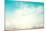 A Seascape Abstract Beach Background. Panning Motion Blur and Bokeh Light of Lens Flare, Pastel Col-jakkapan-Mounted Photographic Print