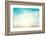 A Seascape Abstract Beach Background. Panning Motion Blur and Bokeh Light of Lens Flare, Pastel Col-jakkapan-Framed Photographic Print