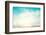 A Seascape Abstract Beach Background. Panning Motion Blur and Bokeh Light of Lens Flare, Pastel Col-jakkapan-Framed Photographic Print