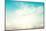 A Seascape Abstract Beach Background. Panning Motion Blur and Bokeh Light of Lens Flare, Pastel Col-jakkapan-Mounted Photographic Print