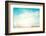 A Seascape Abstract Beach Background. Panning Motion Blur and Bokeh Light of Lens Flare, Pastel Col-jakkapan-Framed Photographic Print