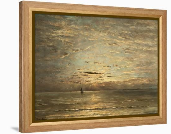 A Seascape at Sunset-Hendrik Willem Mesdag-Framed Premier Image Canvas