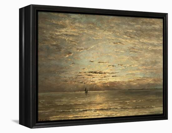 A Seascape at Sunset-Hendrik Willem Mesdag-Framed Premier Image Canvas