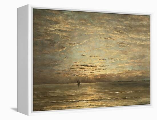 A Seascape at Sunset-Hendrik Willem Mesdag-Framed Premier Image Canvas