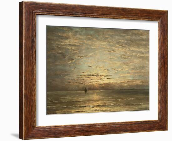 A Seascape at Sunset-Hendrik Willem Mesdag-Framed Giclee Print