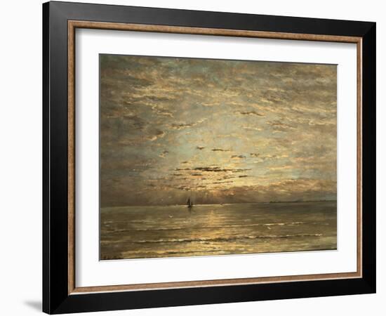 A Seascape at Sunset-Hendrik Willem Mesdag-Framed Giclee Print