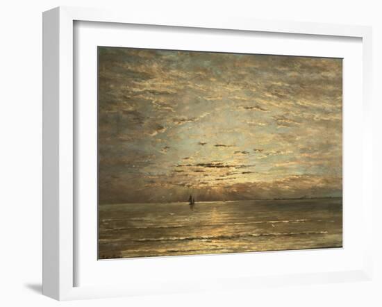 A Seascape at Sunset-Hendrik Willem Mesdag-Framed Giclee Print