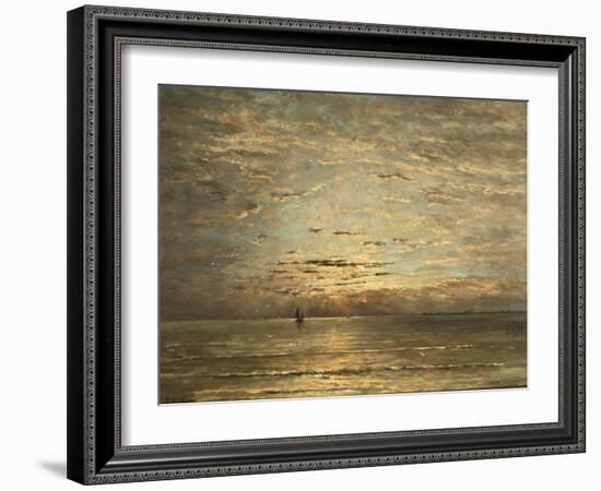 A Seascape at Sunset-Hendrik Willem Mesdag-Framed Giclee Print