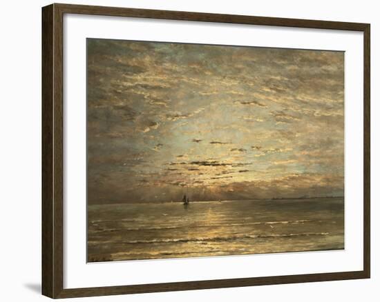 A Seascape at Sunset-Hendrik Willem Mesdag-Framed Giclee Print