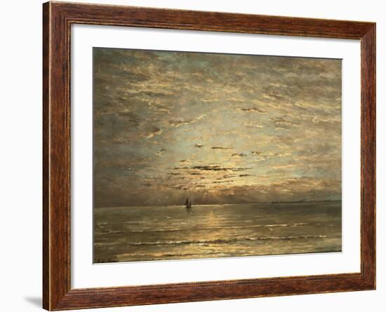 A Seascape at Sunset-Hendrik Willem Mesdag-Framed Giclee Print