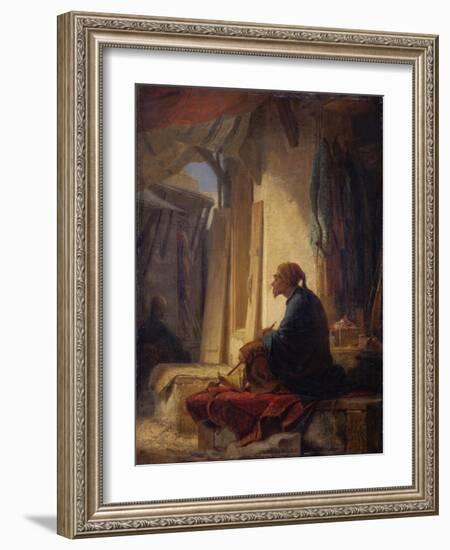 A Seated Turk in a Bazaar, 1853-Carl Spitzweg-Framed Giclee Print