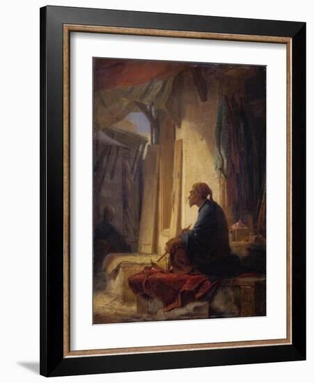 A Seated Turk in a Bazaar, 1853-Carl Spitzweg-Framed Giclee Print