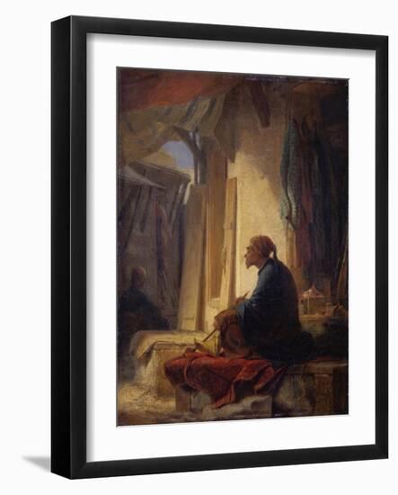 A Seated Turk in a Bazaar, 1853-Carl Spitzweg-Framed Giclee Print