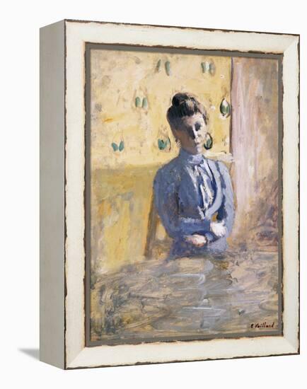 A Seated Woman in Blue; Femme En Bleu Assise-Edouard Vuillard-Framed Premier Image Canvas