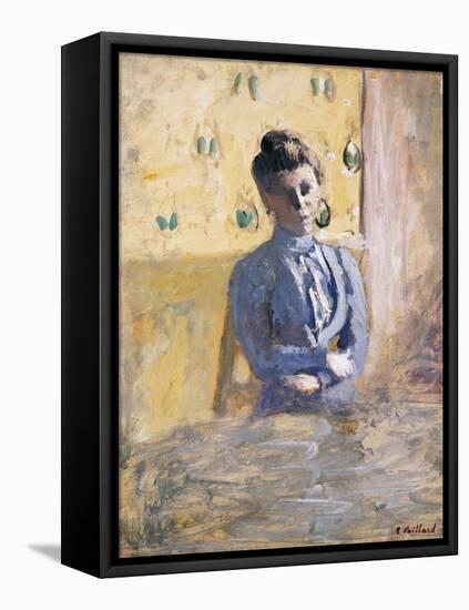 A Seated Woman in Blue; Femme En Bleu Assise-Edouard Vuillard-Framed Premier Image Canvas