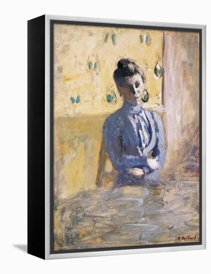 A Seated Woman in Blue; Femme En Bleu Assise-Edouard Vuillard-Framed Premier Image Canvas