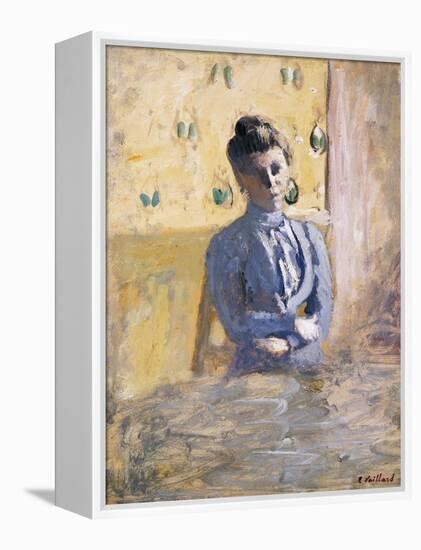 A Seated Woman in Blue; Femme En Bleu Assise-Edouard Vuillard-Framed Premier Image Canvas