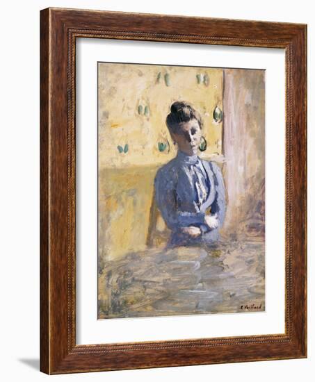 A Seated Woman in Blue; Femme En Bleu Assise-Edouard Vuillard-Framed Giclee Print