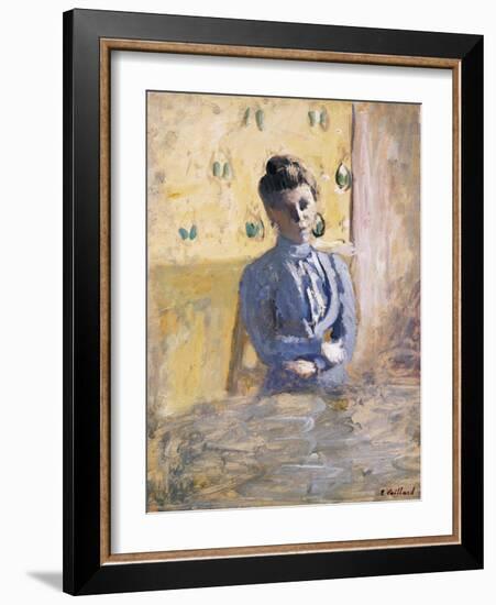 A Seated Woman in Blue; Femme En Bleu Assise-Edouard Vuillard-Framed Giclee Print