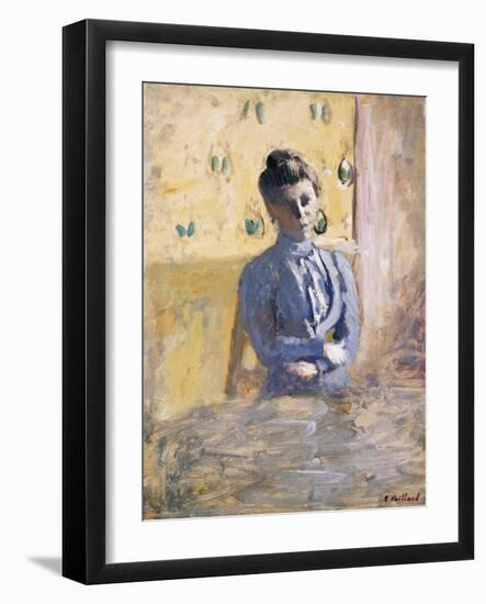 A Seated Woman in Blue; Femme En Bleu Assise-Edouard Vuillard-Framed Giclee Print