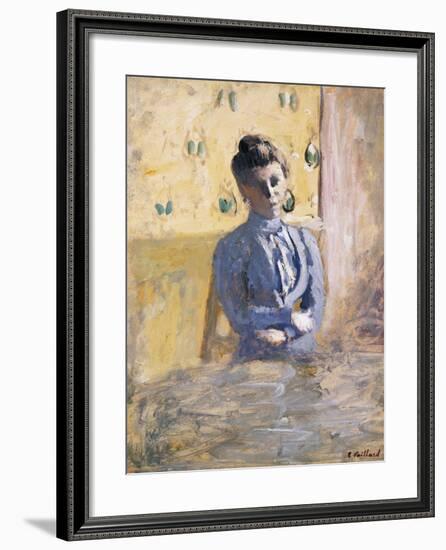 A Seated Woman in Blue; Femme En Bleu Assise-Edouard Vuillard-Framed Giclee Print