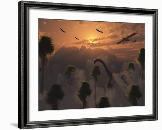 A Secret Lost World Where Time Stands Still and Dinosaurs Roam Freely-Stocktrek Images-Framed Photographic Print