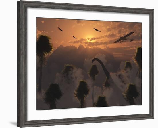 A Secret Lost World Where Time Stands Still and Dinosaurs Roam Freely-Stocktrek Images-Framed Photographic Print