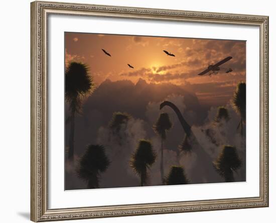 A Secret Lost World Where Time Stands Still and Dinosaurs Roam Freely-Stocktrek Images-Framed Photographic Print