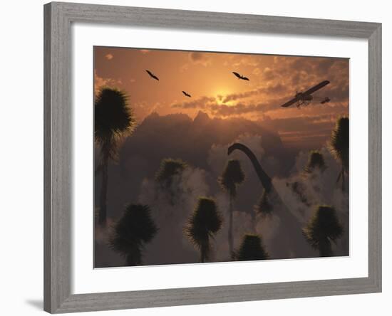 A Secret Lost World Where Time Stands Still and Dinosaurs Roam Freely-Stocktrek Images-Framed Photographic Print